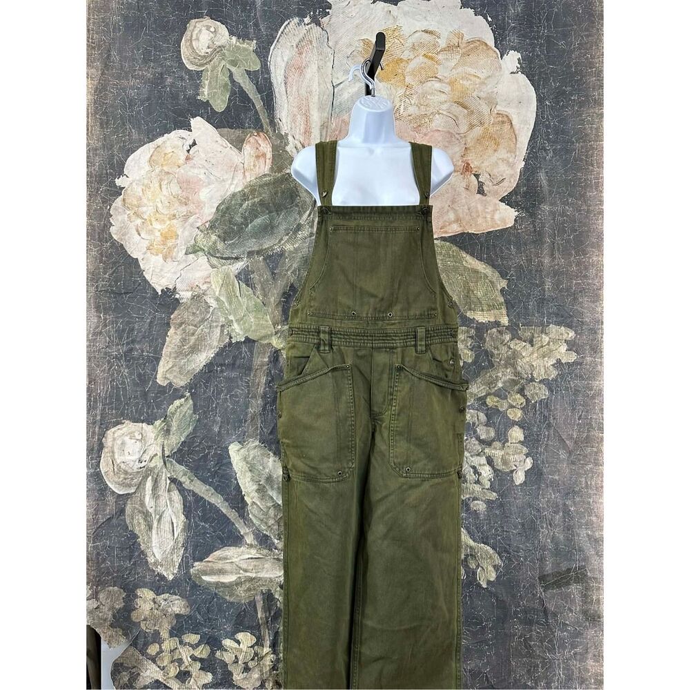 Free People Just In Time Overalls in Army Size M - Picture 5 of 9